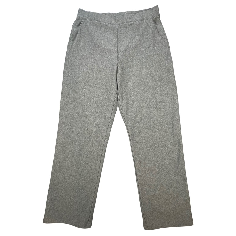 L.L.Bean Gray Knit Fleece Pants Elastic Waist Pockets Mens Large 502776